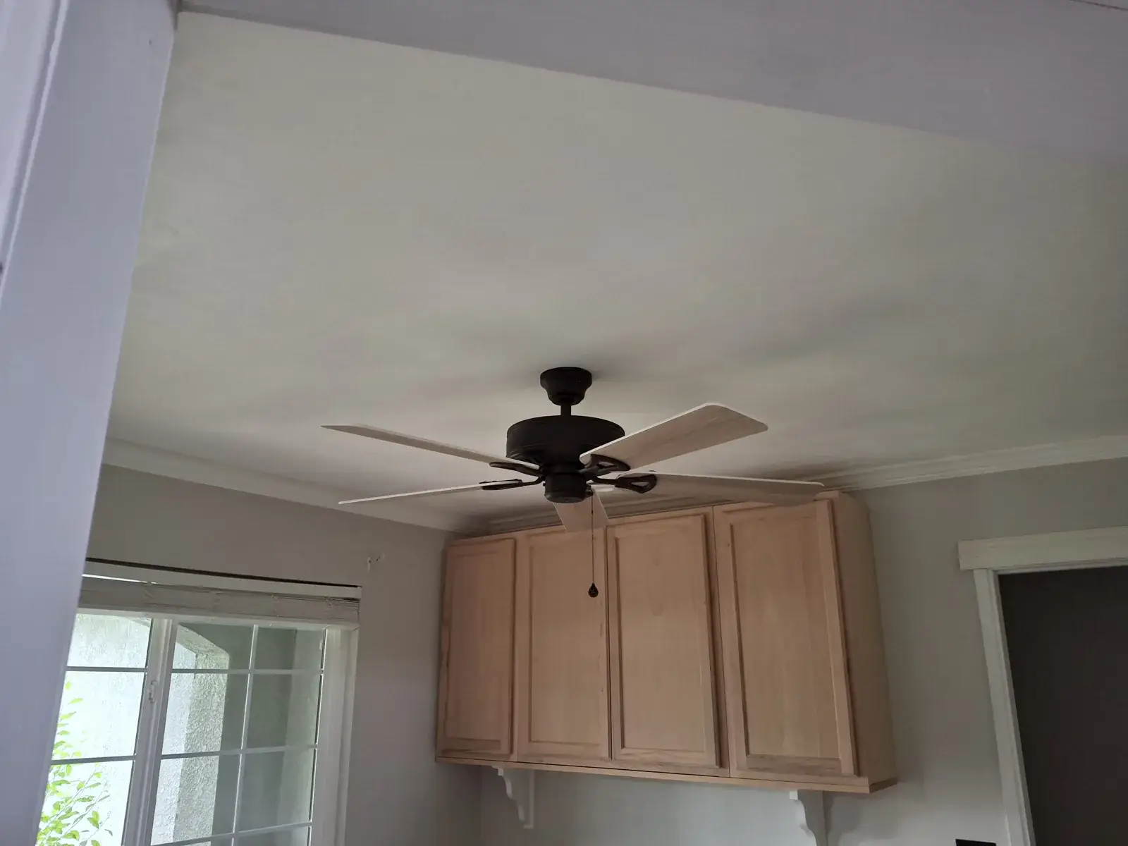 Finished ceiling after rebuilding failed patch