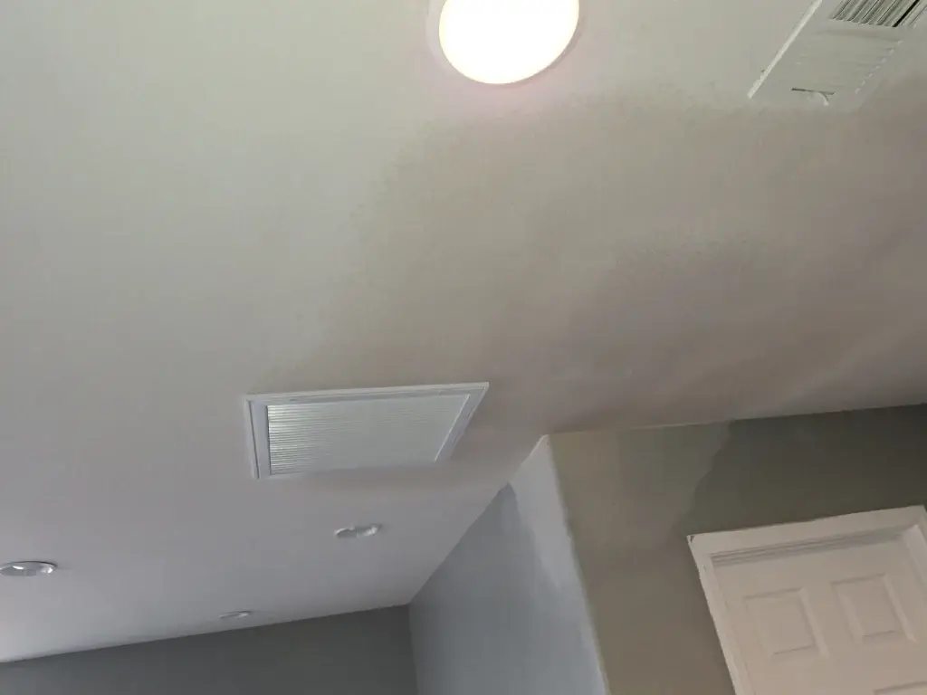 Repaired ceiling wide view