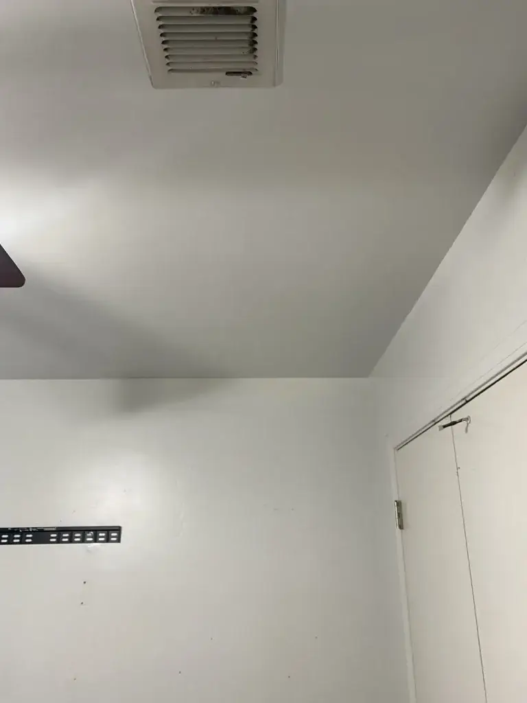 Repaired wall and ceiling corner
